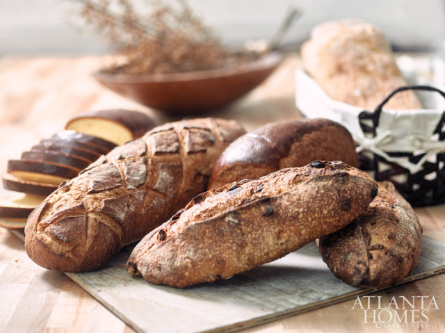Weekend retail hours offer a variety of freshly baked breads for purchase.
