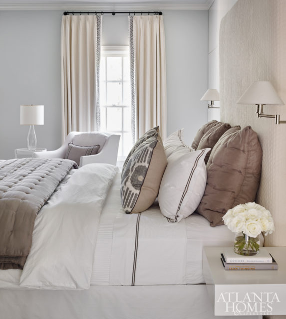 The guest bedroom was given a lighter and brighter design scheme.