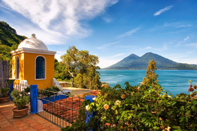 Guatemala’s Casa Palopó offers unmatched views of Lake Atitlán and its volcanic peaks.