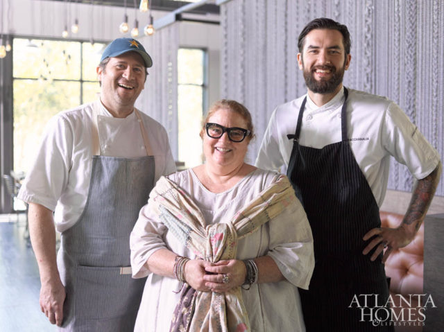 Bacchanalia sous chef Thomas Lucas, chef/owner Anne Quatrano and Bacchanalia executive chef Joe Schafer.