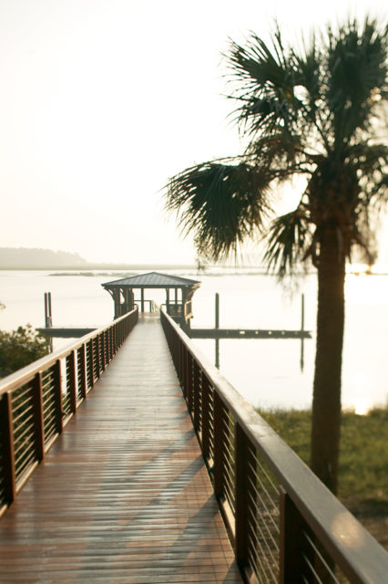 Soak in panoramic views from the dock.