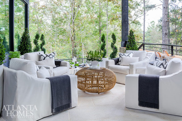 outdoor living room black and white