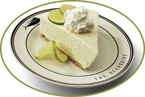 a slice of key lime pie from Oceannaire