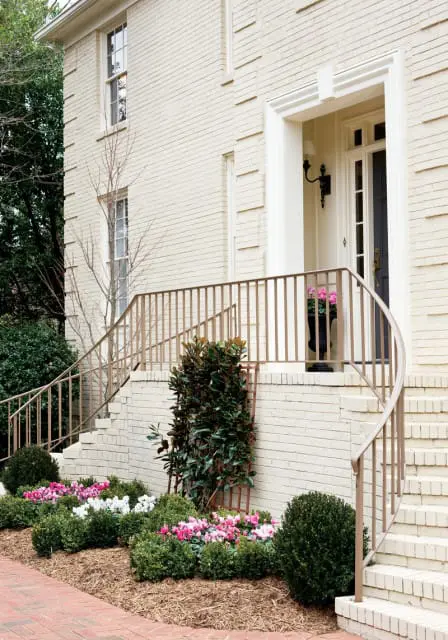 Marcia Weber's landscaping for the home“s front entrance.