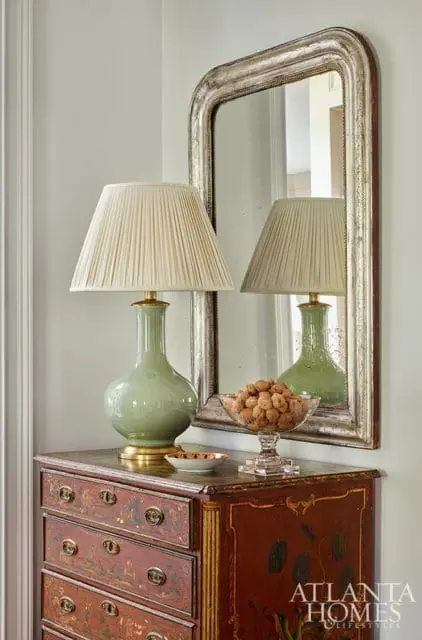 antique sideboard and mirror