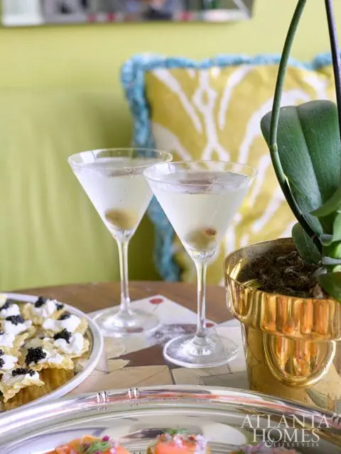 food and martinis