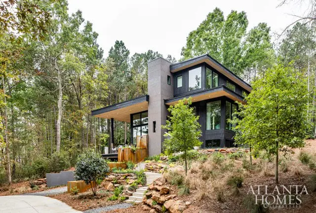 modern black home