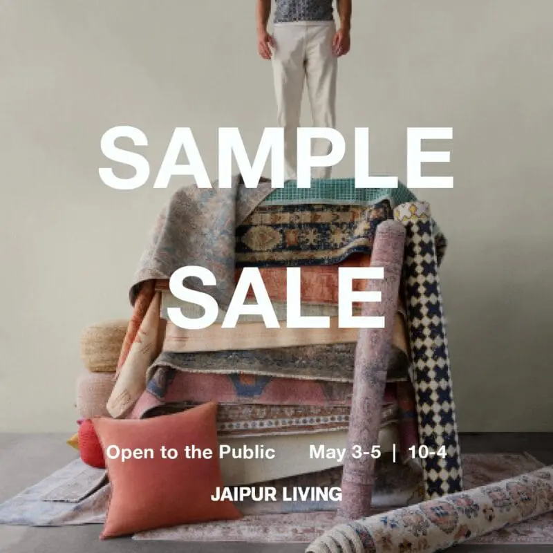 Jaipur Living sale: Open to the Public May 3-5 | 10-4