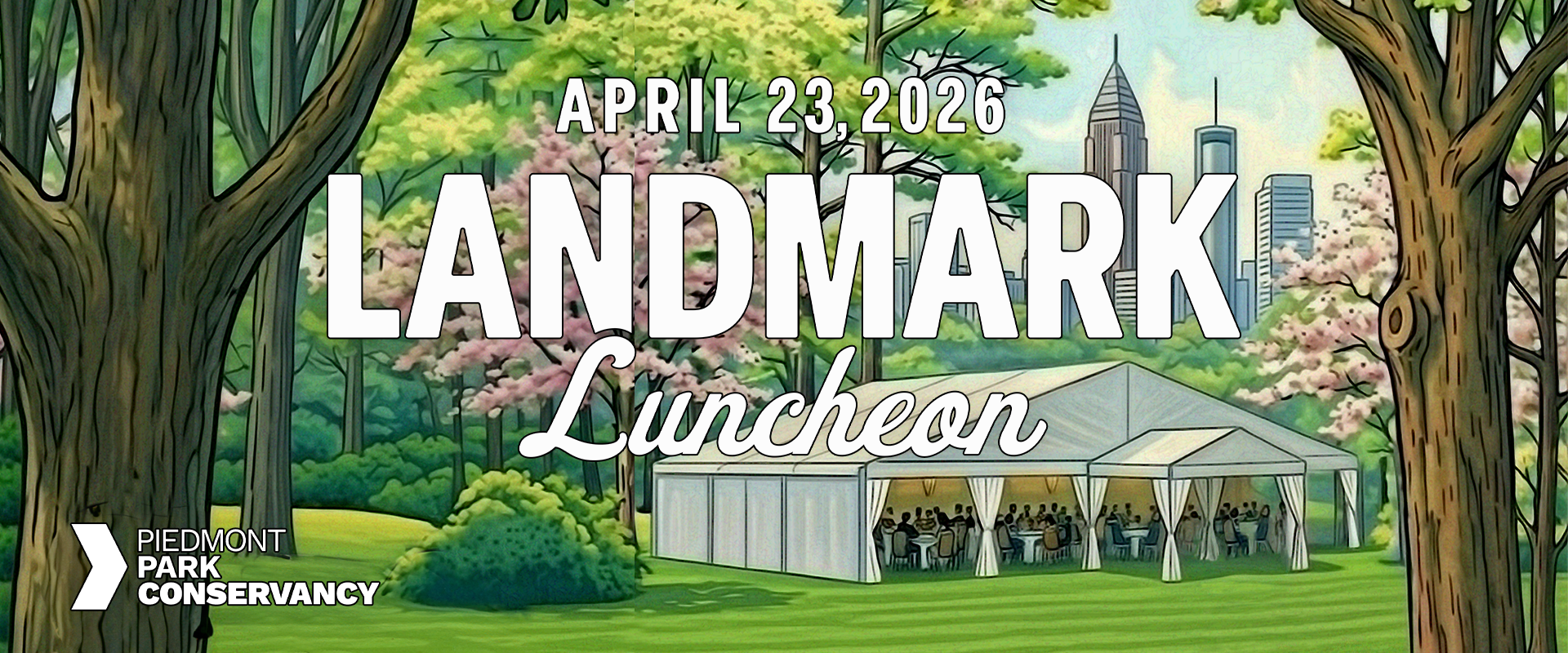 Atlanta Landmark Park Luncheon event banner, Piedmont Park.