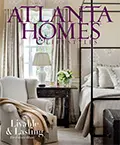 Atlanta Homes & Lifestyles magazine cover featuring a bedroom.