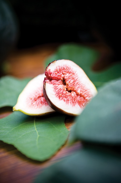 Watermelons are not all you’ll find on Quatrano’s and Harrison’s Cartersville, Georgia, farm; just-ripe figs from the chefs’ own trees are sliced up and served as accoutrements to the equally sweet heirloom watermelons.