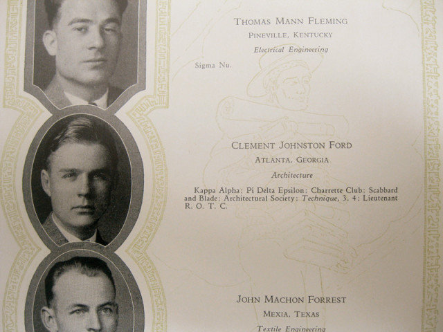 Ford“s senior yearbook picture at Georgia Tech.