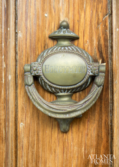 The front door knocker.