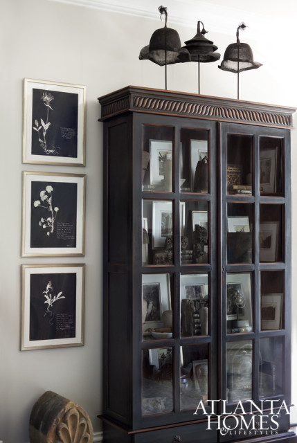 Saturated ombré Boeme draperies and bold oak furniture intermix with fresh, lighter hues.