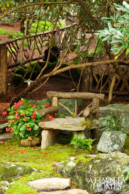 A path to the neighboring guest cottage.