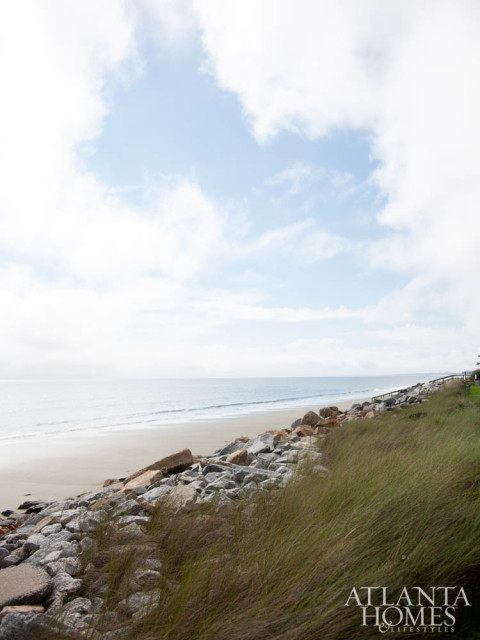 Sea Island’s sandy shores just beyond the backyard.