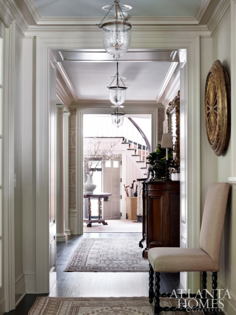 Litchfield created a gallery from the front door to the family room to ease flow through the main level.