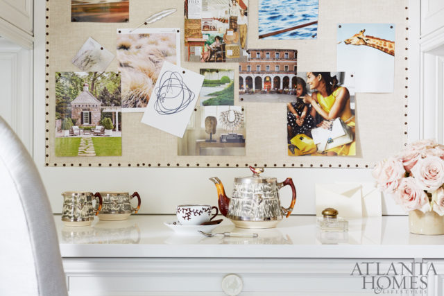 In the formal living room of this Amy Meier-designed abode, a mix of antiques and sleek furnishings nods to both Californian and Southern influences yet yields an approachable environment.