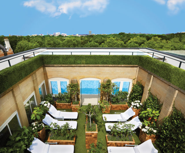 Rooftop garden at the Berkeley, London.