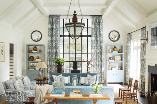 Architect Yong Pak and builder Michael Ladisic added interest to the family room addition through subtle architectural details such as shiplap planks placed on both the vertical and horizontal, and separated by chair rail molding.