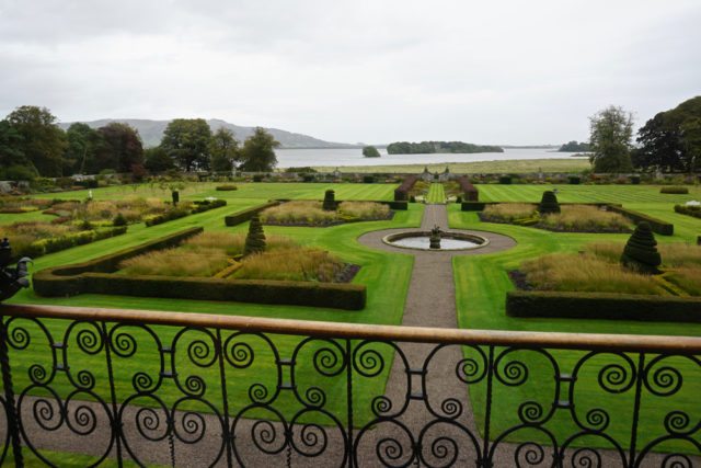Balcony view, Kinross House garden.