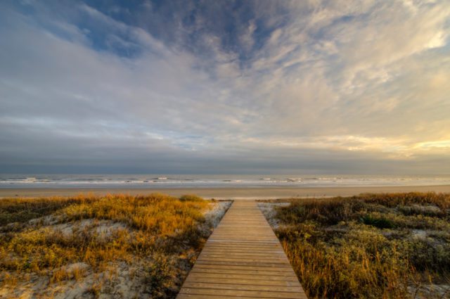 Guests of Kiawah enjoy access to 10 miles of beaches featuring packed sand ideal for walks or bike rides.