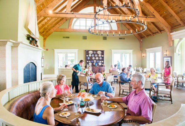 Guests enjoy a meal at the dining room at Kiawah Island Club’s The Beach Club.