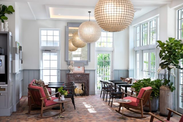 The hotel’s namesake, Julia Tuttle, inspired the eclectic feel of the Victorian-meets-Mediterranean Revival lobby.