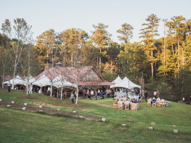 Guests enjoying the first Sunday Supper at Serenbe