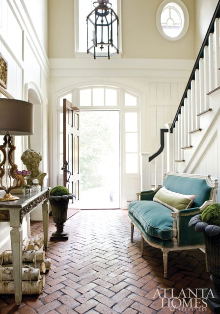 BRICK PAVERS Layed in a herringbone pattern, brick pavers add warm, durable character. Design by Amy Morris