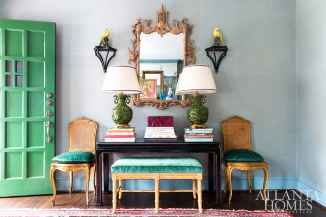 PORCELlAIN PARROTS Charming and colorful, these birds are equal parts formal and fun. Design by Mallory Mathison