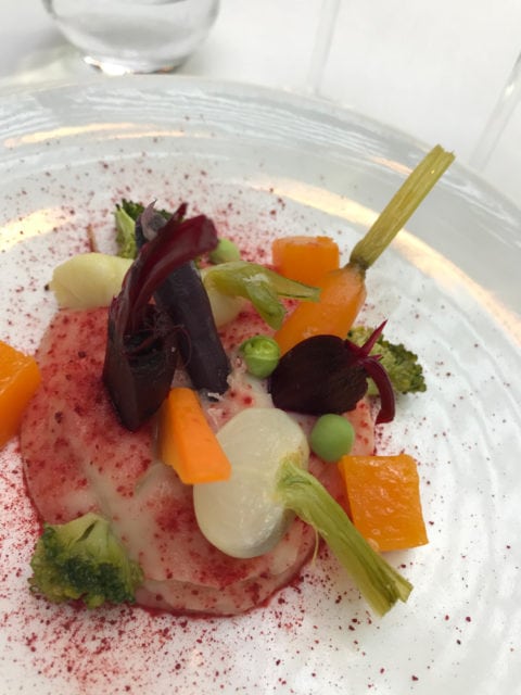Pretty-as-a-picture vegetable salad at Restaurant SOLC.