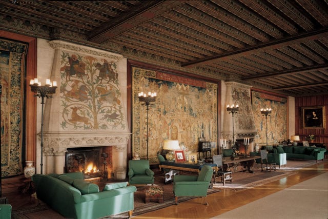 A room in The Inn on Biltmore Estate features feature luxurious furnishings. The 250-room, European-inspired Biltmore Estate was designed by architect Richard Morris Hunt.