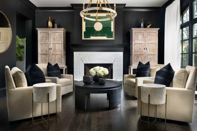Residential – Residence 3,000-7,000 s.f. – Gold: Drama In Black & White, Pineapple House Interior Design, Stephen Pararo, ASID, and Katie Moorhouse, ASID