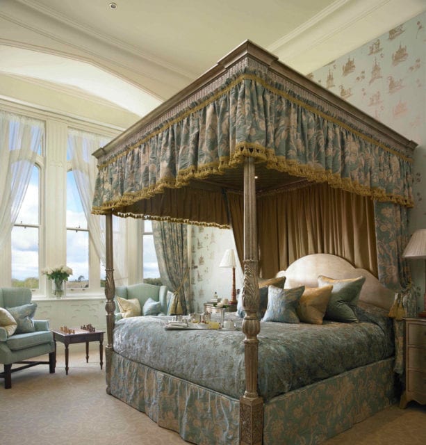 Guest rooms offer all the comforts of modern life while preserving the castle’s historic integrity.