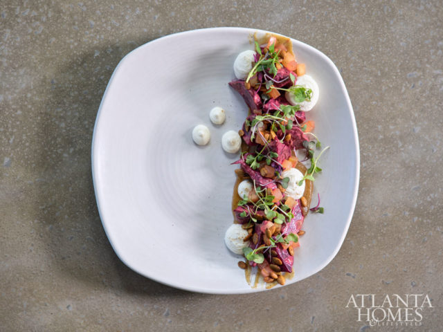 The baby beet salad.