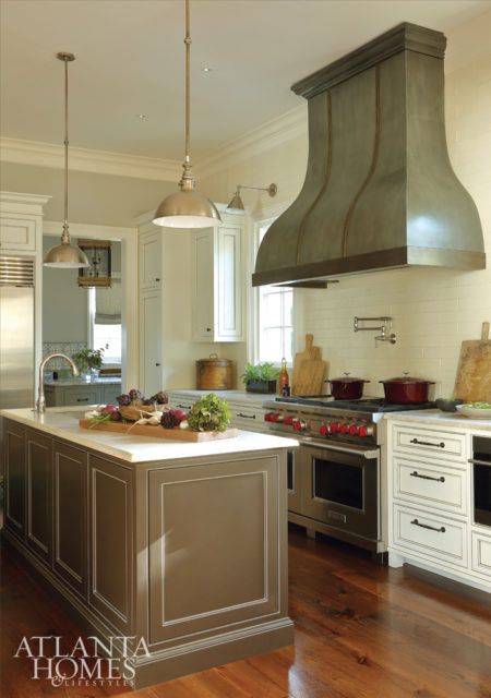 Undoubtedly the heart of the home, the combination kitchen and breakfast room was designed for a sea of activity—from mealtime to homework and game nights.