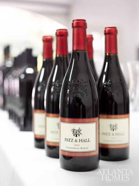 Guests enjoyed wines by 2018 Vintner Chairs Tuck and Boo Beckstoffer of Tuck Beckstoffer Estate and Anne Moses and James Hall of Patz & Hall.