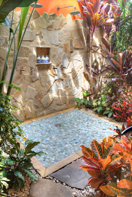 Private villas offer the ultimate luxury with four-poster beds, indoor and outdoor sitting areas, a private garden with dual rain showers and views of the Arenal volcano.