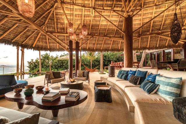 Casa Koko’s palapa-style great room.