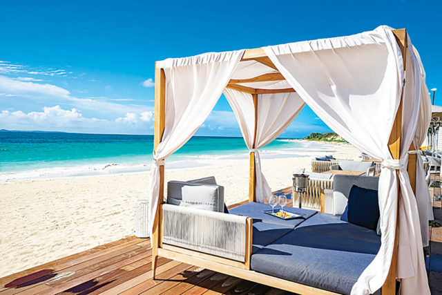 A cozy beach cabana.