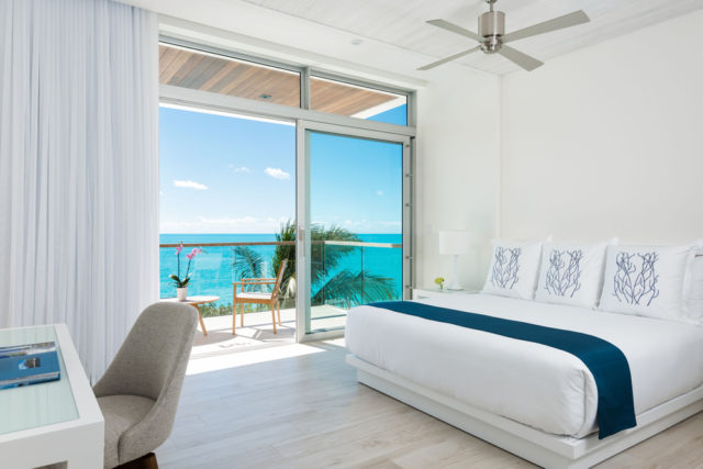 All villa bedrooms offer ocean views.