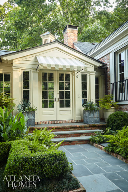 Although recently planted, Howard designed the gardens to look well established.