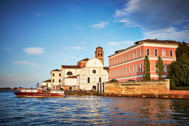 Venice’s five-star hotel, San Clemente Palace Kempinski, sits on its own private island.