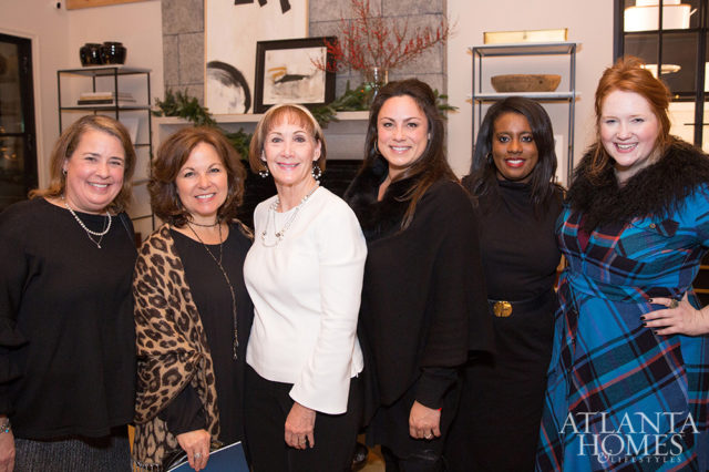 Miriam Wagner Griffin of Atlanta Homes & Lifestyles, Theresa Druckenmiller of TD Interiors, Ann Wisniewski, Calais McGuinness of Panoramic Doors, MacKenzie Johnson of ADAC and Tasha Norland of AmericasMart