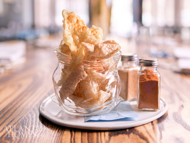 Crispy chicharrones from the farm.