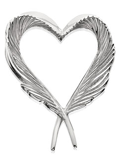 silver heart shaped pin