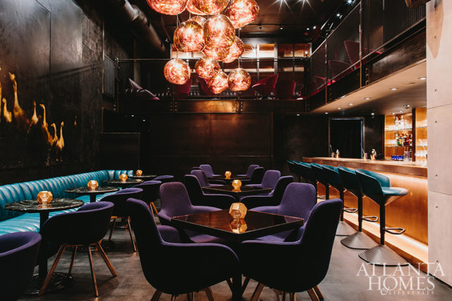 Murphy’s work can also be seen in chic Atlanta restaurants, such as Japanese lounge Himitsu.
