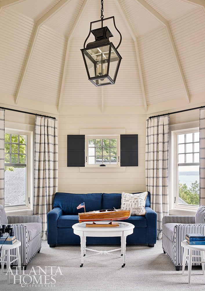 cupola with blue couch