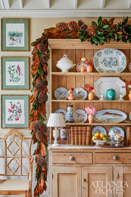 Christmas dresser decor